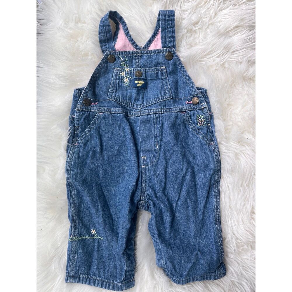 2000’s Daisy embroidered Oshkosh overalls